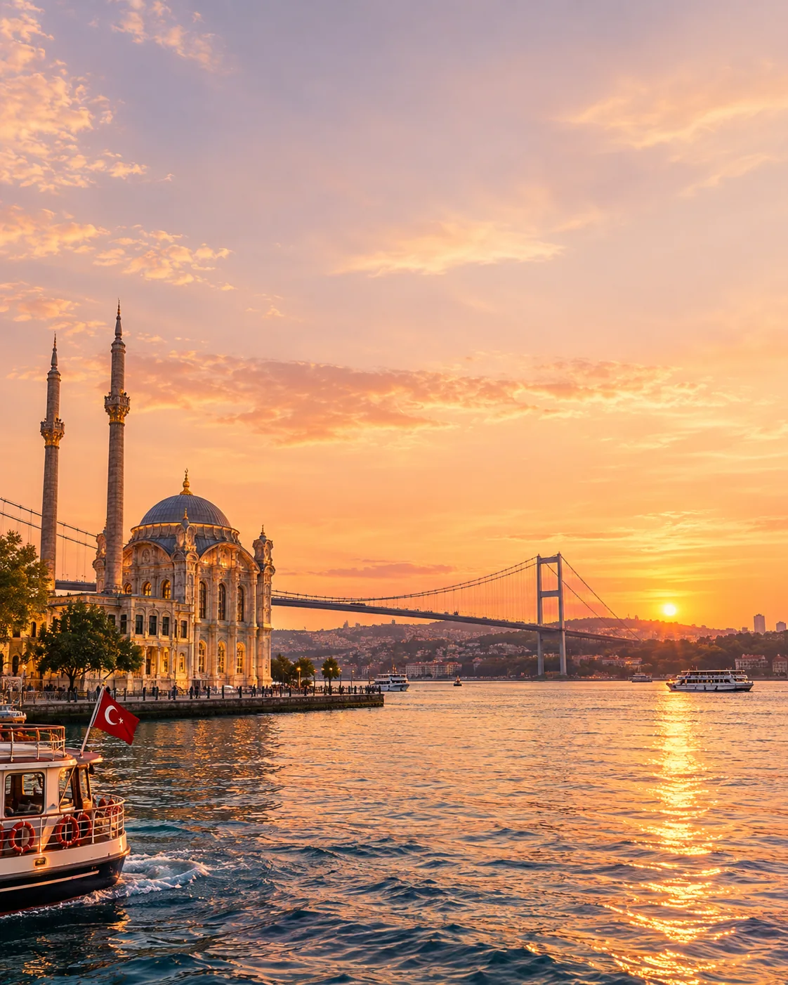 Istanbul and the Bosphorus at sunset